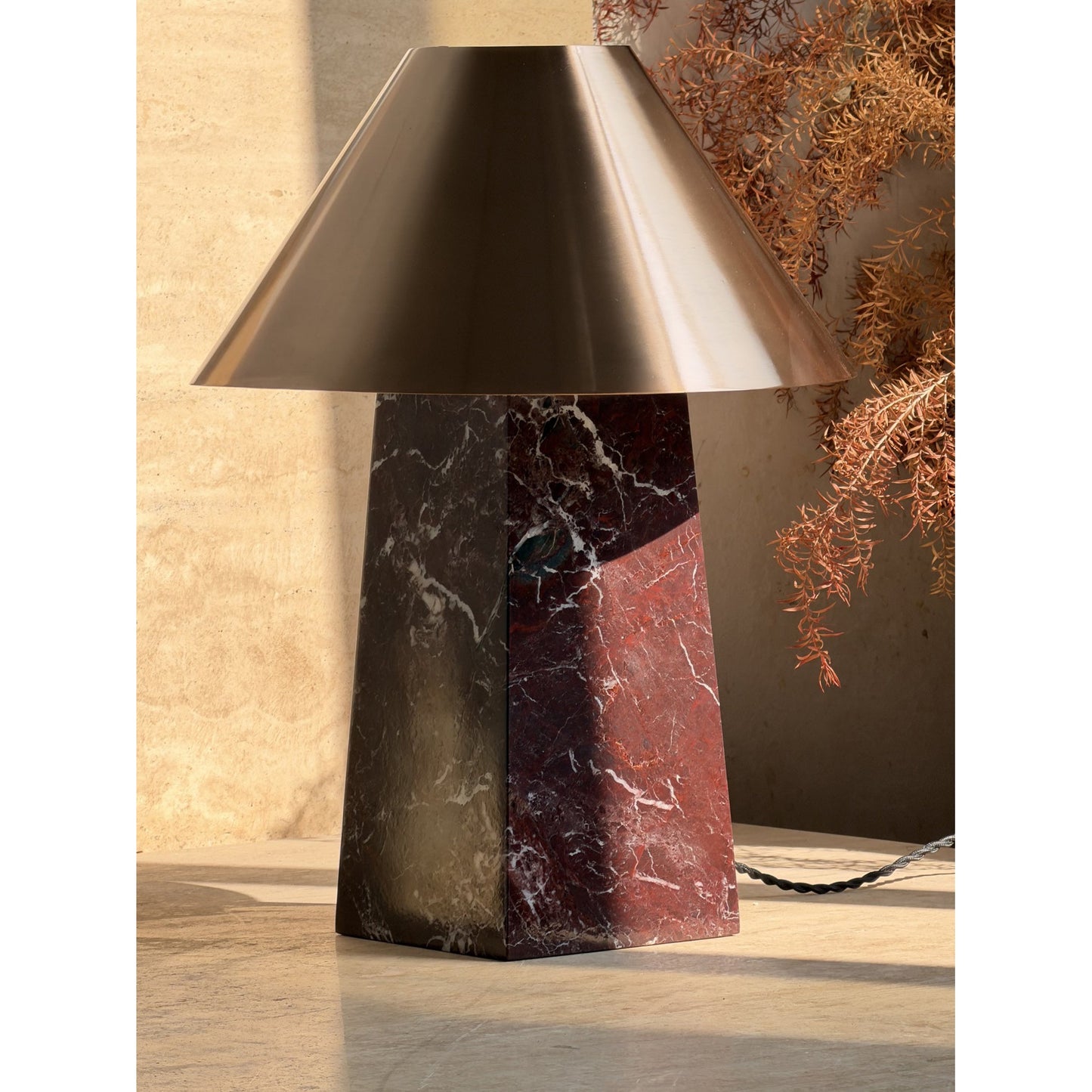 Derin Mushroom Table Lamp - Luxury Marble & Metal Sculptural Desk Light