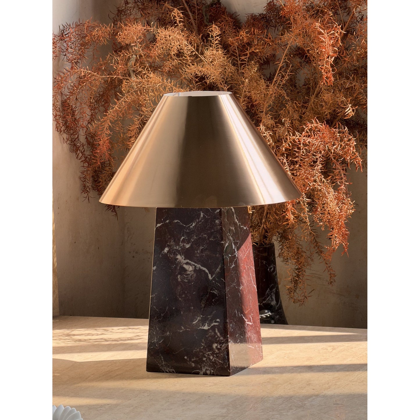 Derin Mushroom Table Lamp - Luxury Marble & Metal Sculptural Desk Light