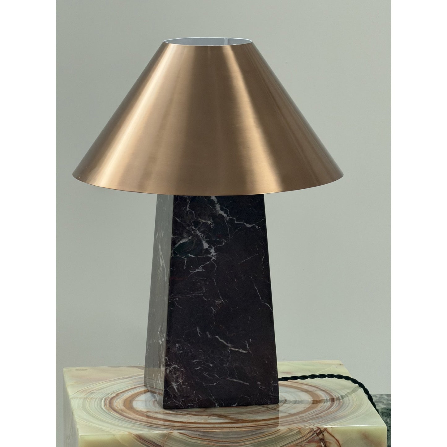 Derin Mushroom Table Lamp - Luxury Marble & Metal Sculptural Desk Light
