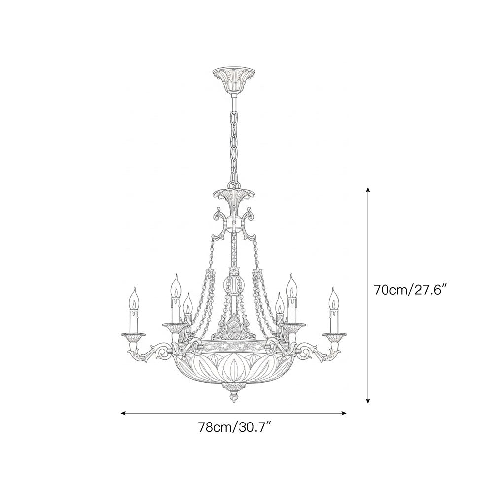 Desiree Chandelier - French Classic Brass & Crystal Luxury Chandelier