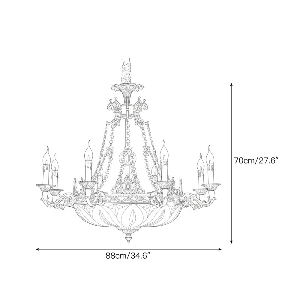 Desiree Chandelier - French Classic Brass & Crystal Luxury Chandelier