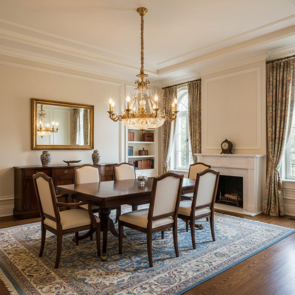 Desiree Chandelier - French Classic Brass & Crystal Luxury Chandelier