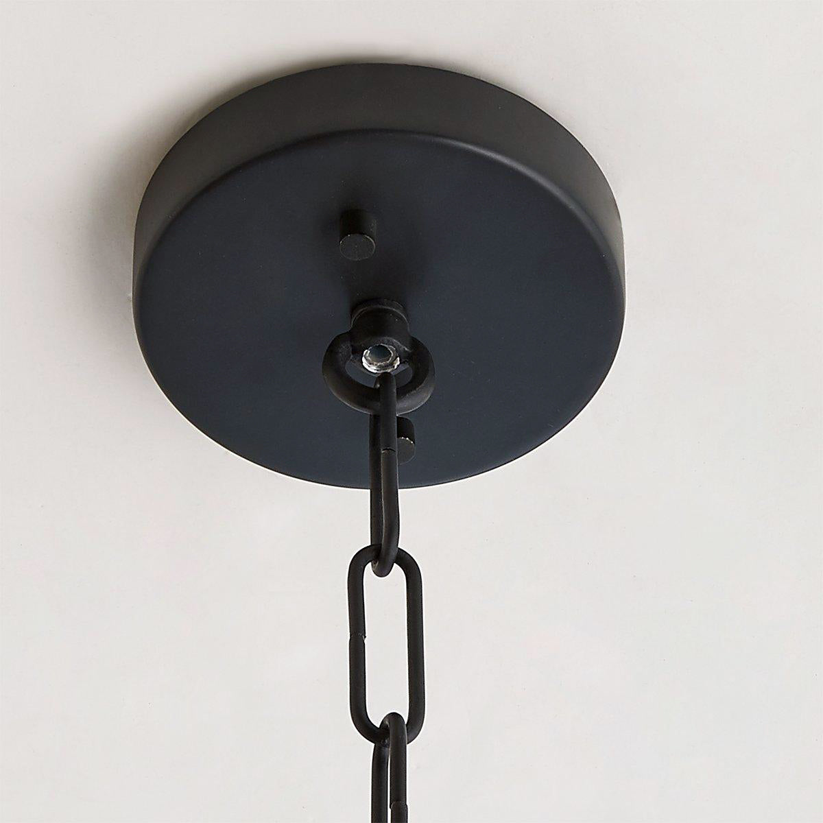 Destin Pendant Lamp - Artisan Wide Dome 1-Light Pendant with Jute Rope Detail
