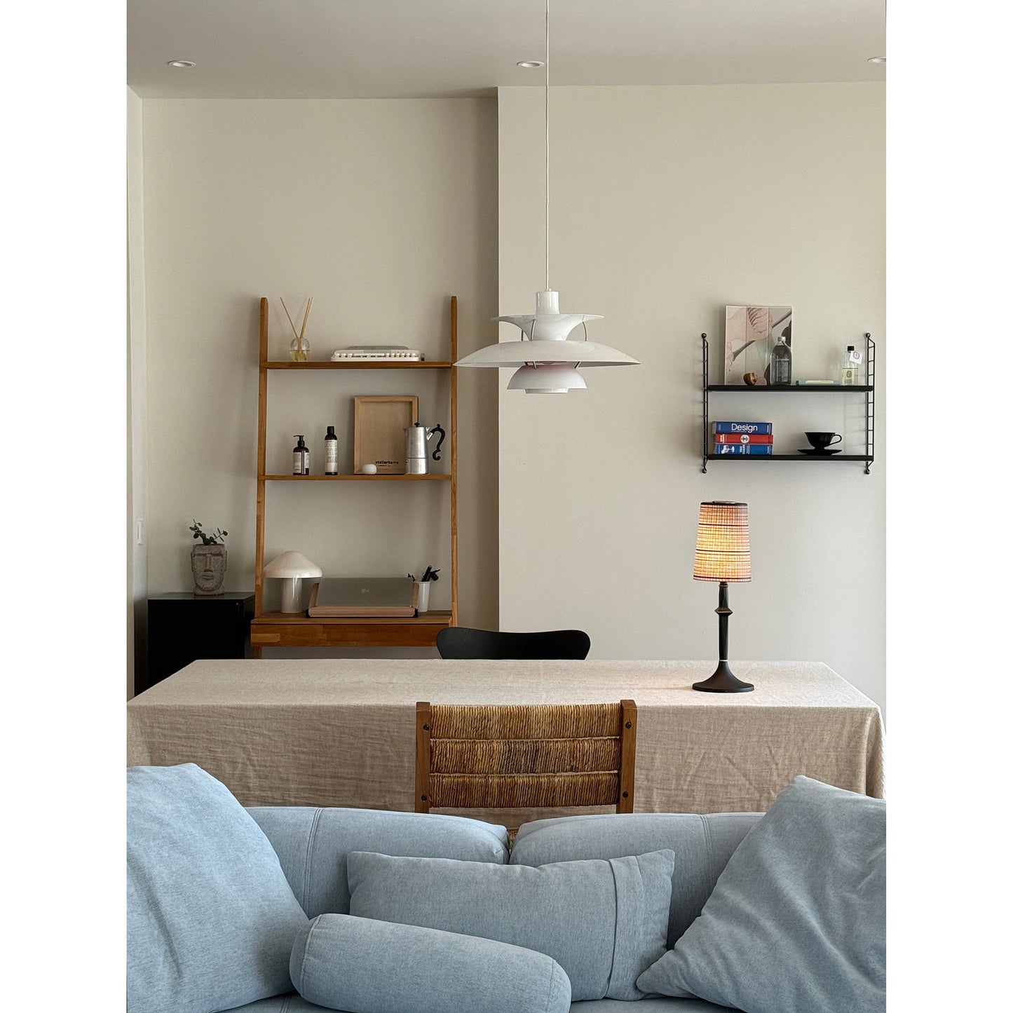 Devon Black Table Lamp - Portable Cordless Rechargeable Wood & Glass Light