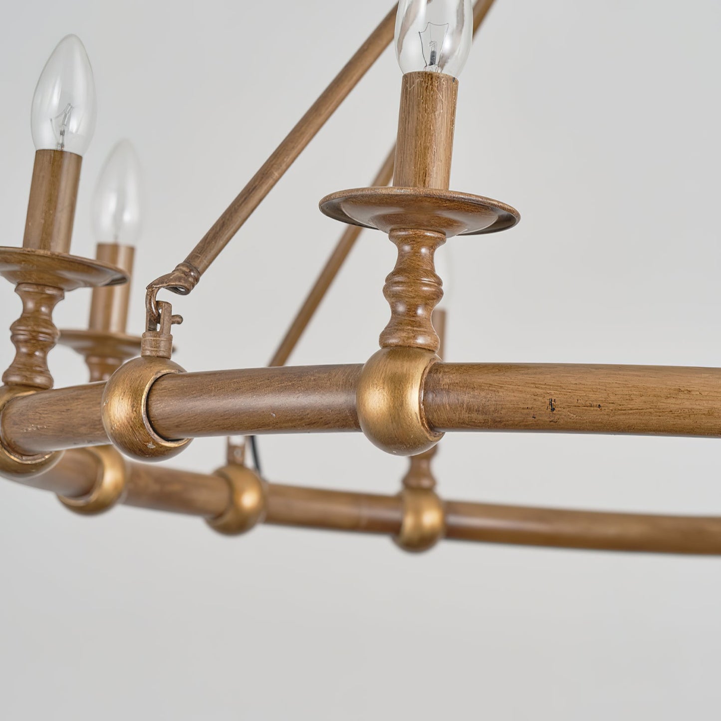 Devon Round Chandelier - 8-Light Traditional Candle Chandelier with Fabric Shades