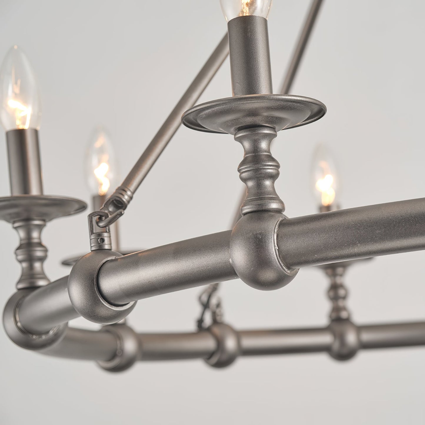 Devon Round Chandelier - 8-Light Traditional Candle Chandelier with Fabric Shades