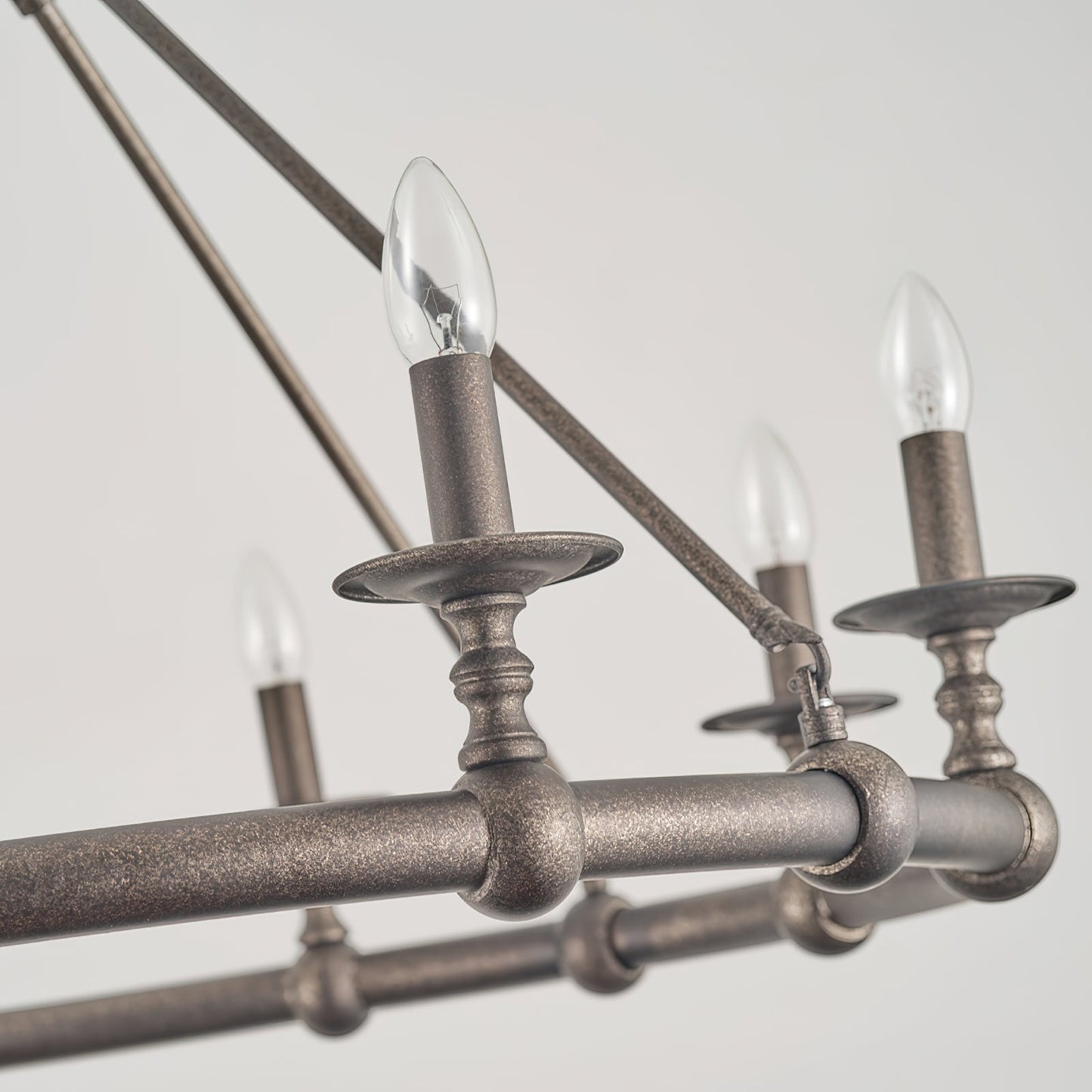 Devon Round Chandelier - 8-Light Traditional Candle Chandelier with Fabric Shades