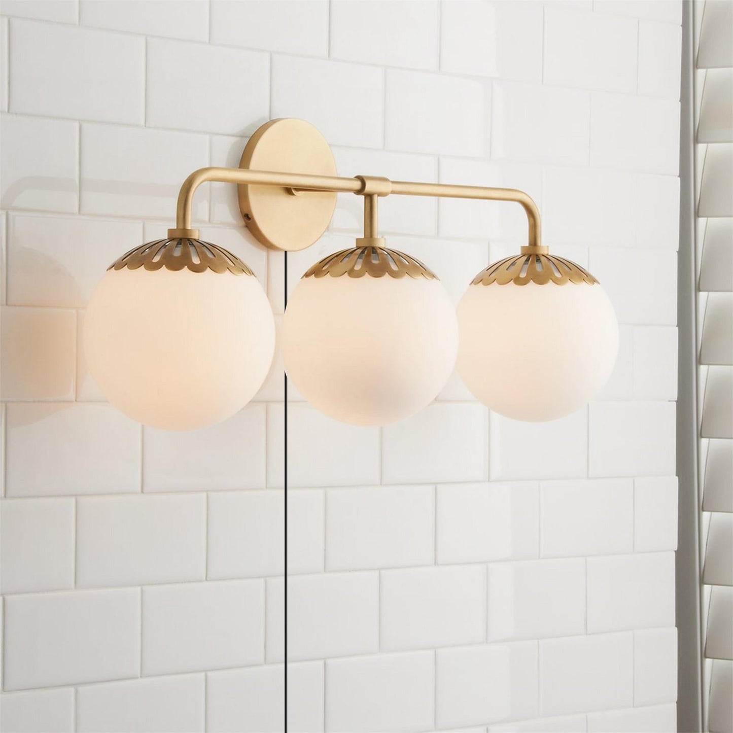 Dewdrop Globe Plug-in Sconce - Flower Cap Glass Wall Light with Cord