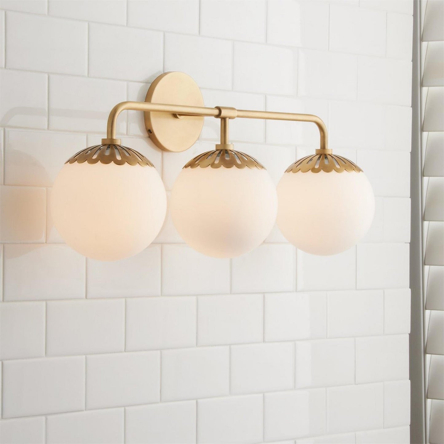 Dewdrop Globe Sconce - Art Deco Flower Cap Glass Vanity & Wall Light