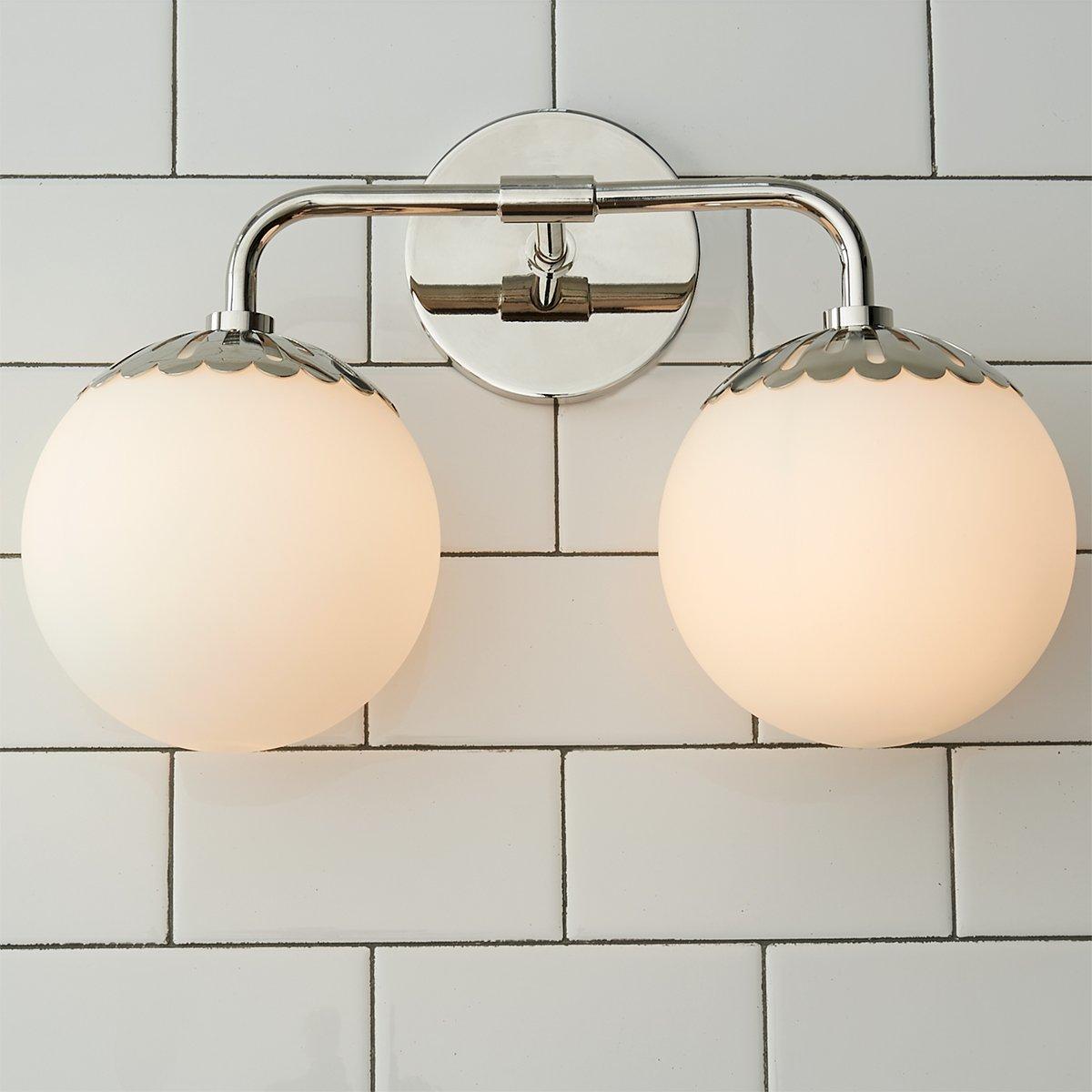 Dewdrop Globe Sconce - Art Deco Flower Cap Glass Vanity & Wall Light