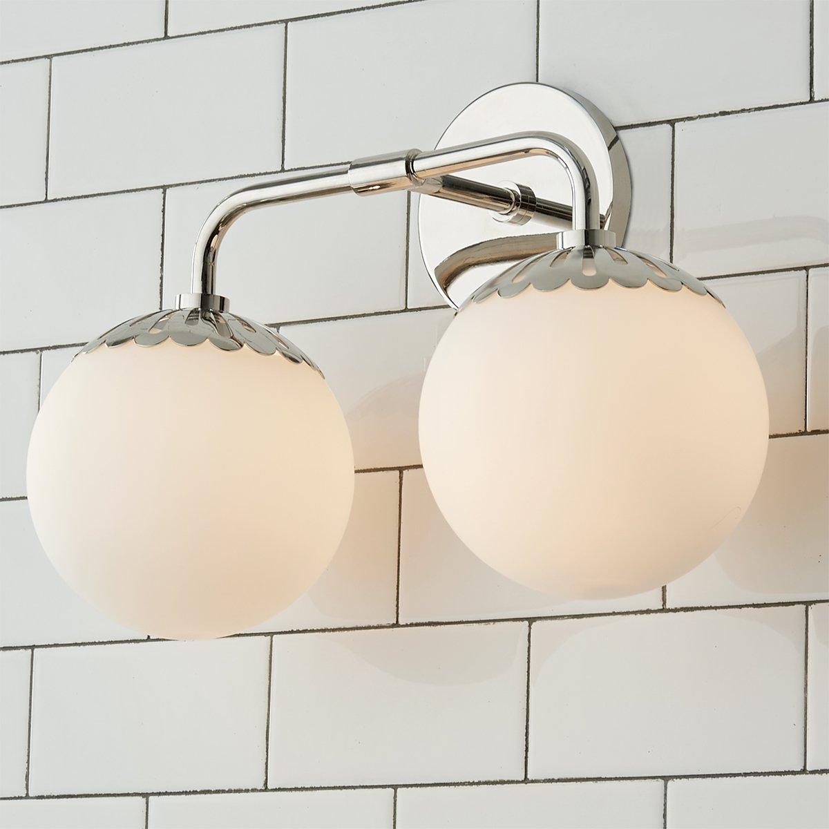 Dewdrop Globe Sconce - Art Deco Flower Cap Glass Vanity & Wall Light
