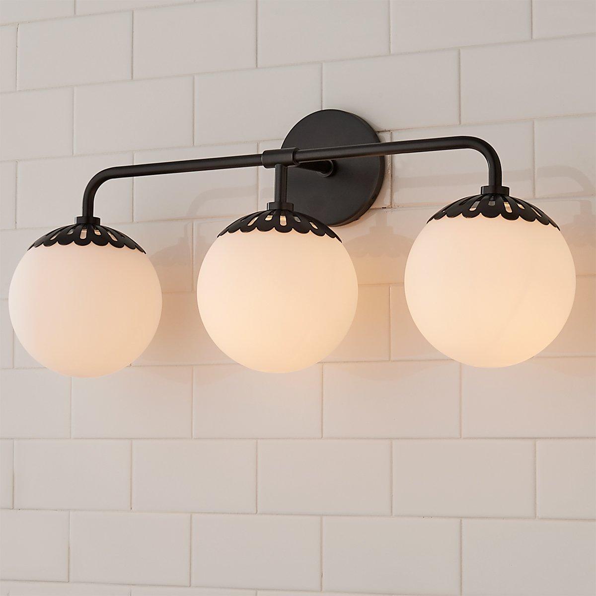 Dewdrop Globe Sconce - Art Deco Flower Cap Glass Vanity & Wall Light