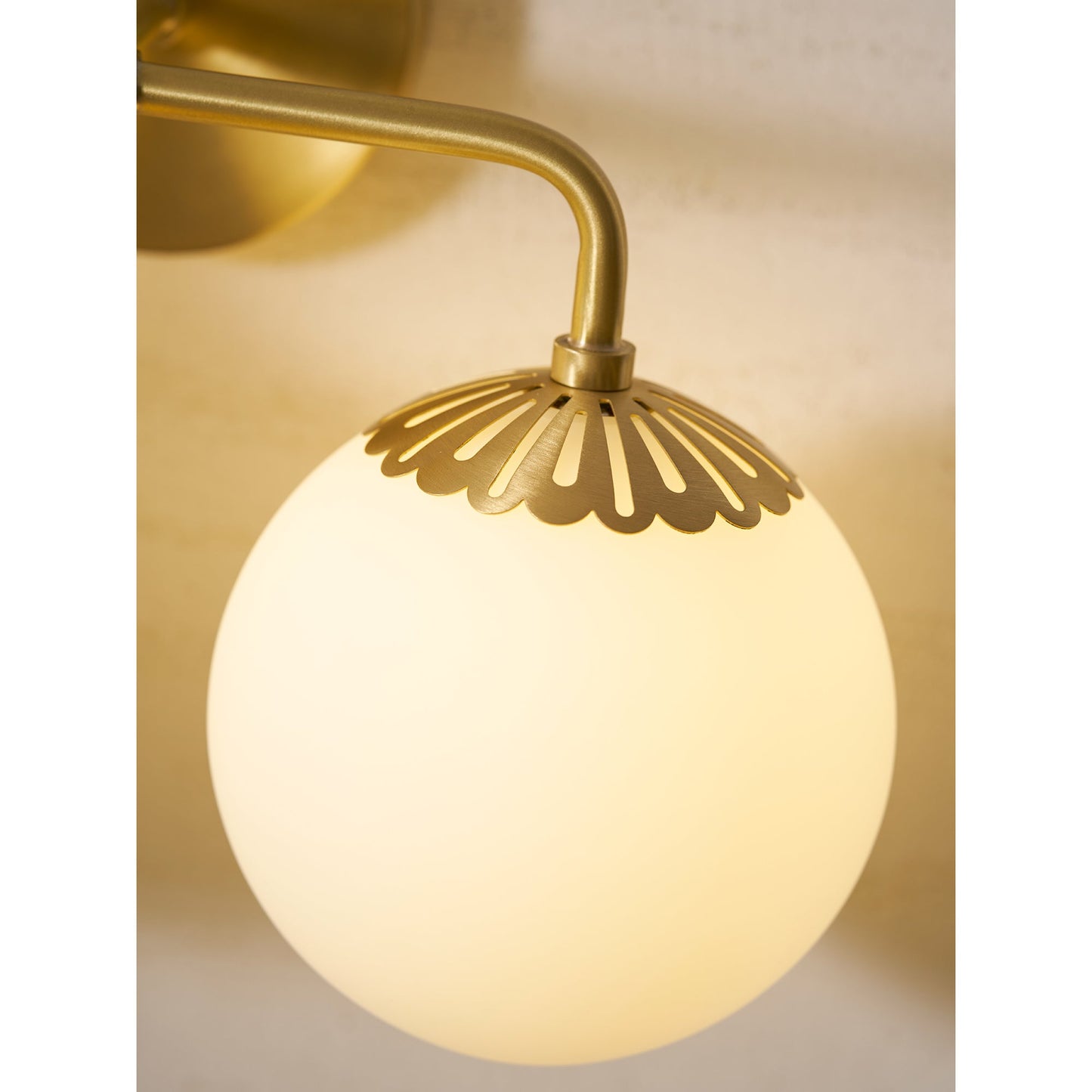 Dewdrop Globe Sconce - Art Deco Flower Cap Glass Vanity & Wall Light