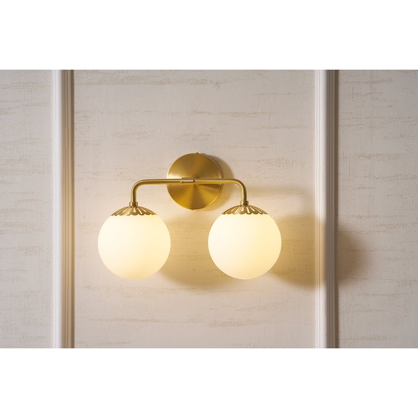 Dewdrop Globe Sconce - Art Deco Flower Cap Glass Vanity & Wall Light