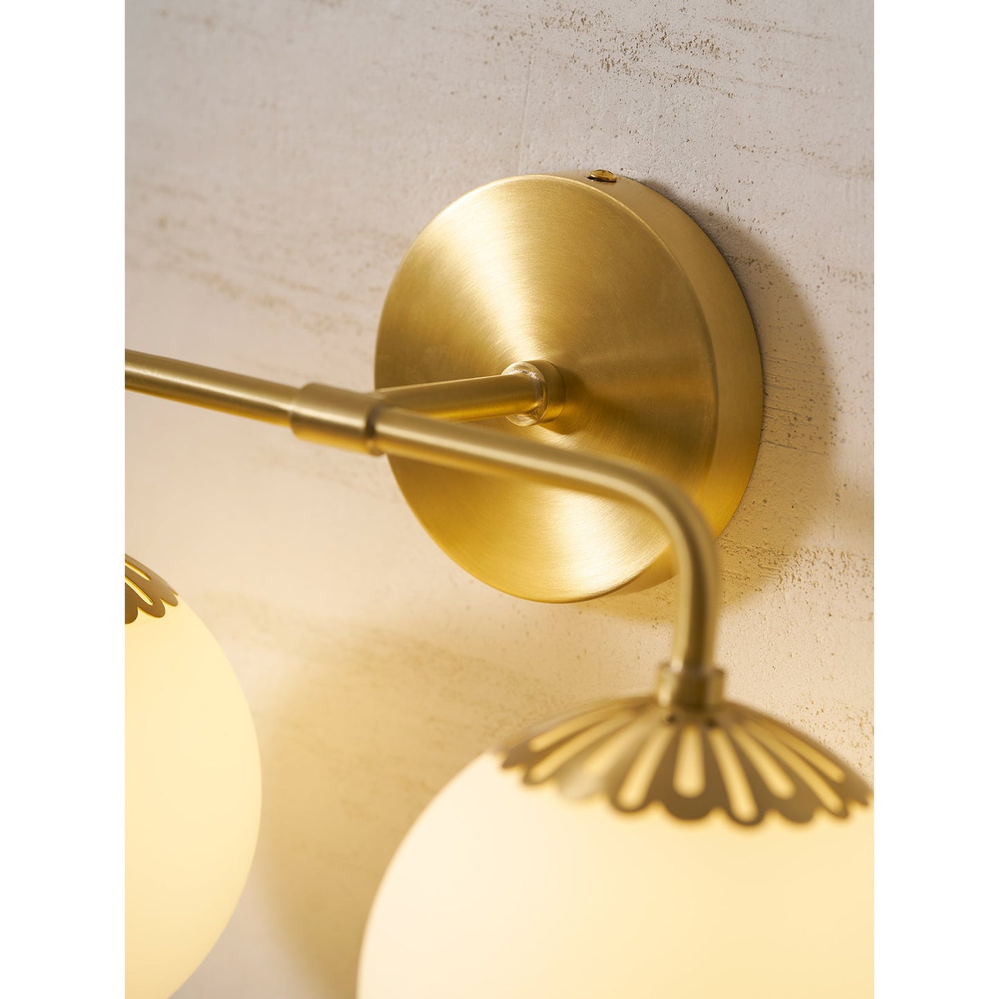 Dewdrop Globe Sconce - Art Deco Flower Cap Glass Vanity & Wall Light