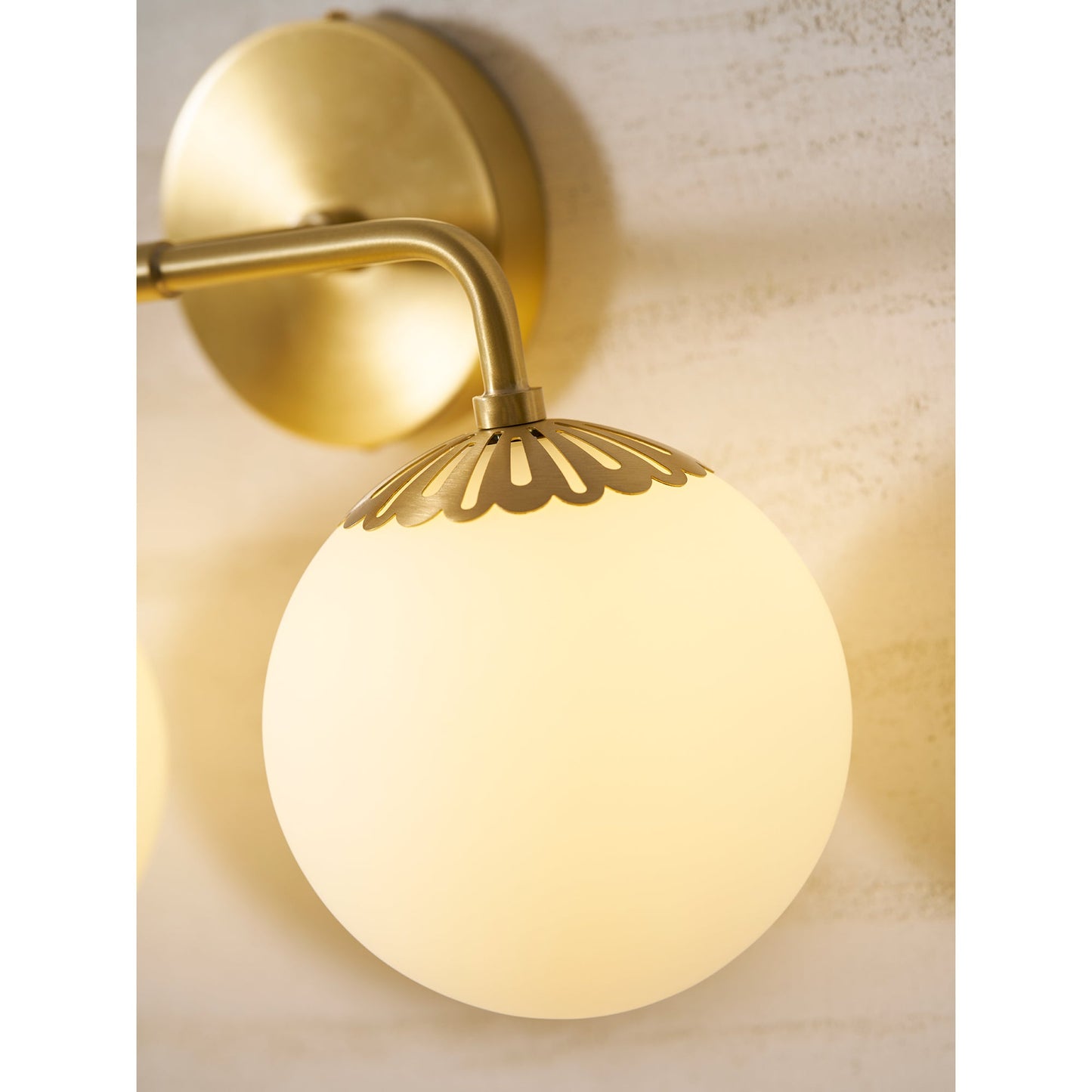 Dewdrop Globe Sconce - Art Deco Flower Cap Glass Vanity & Wall Light