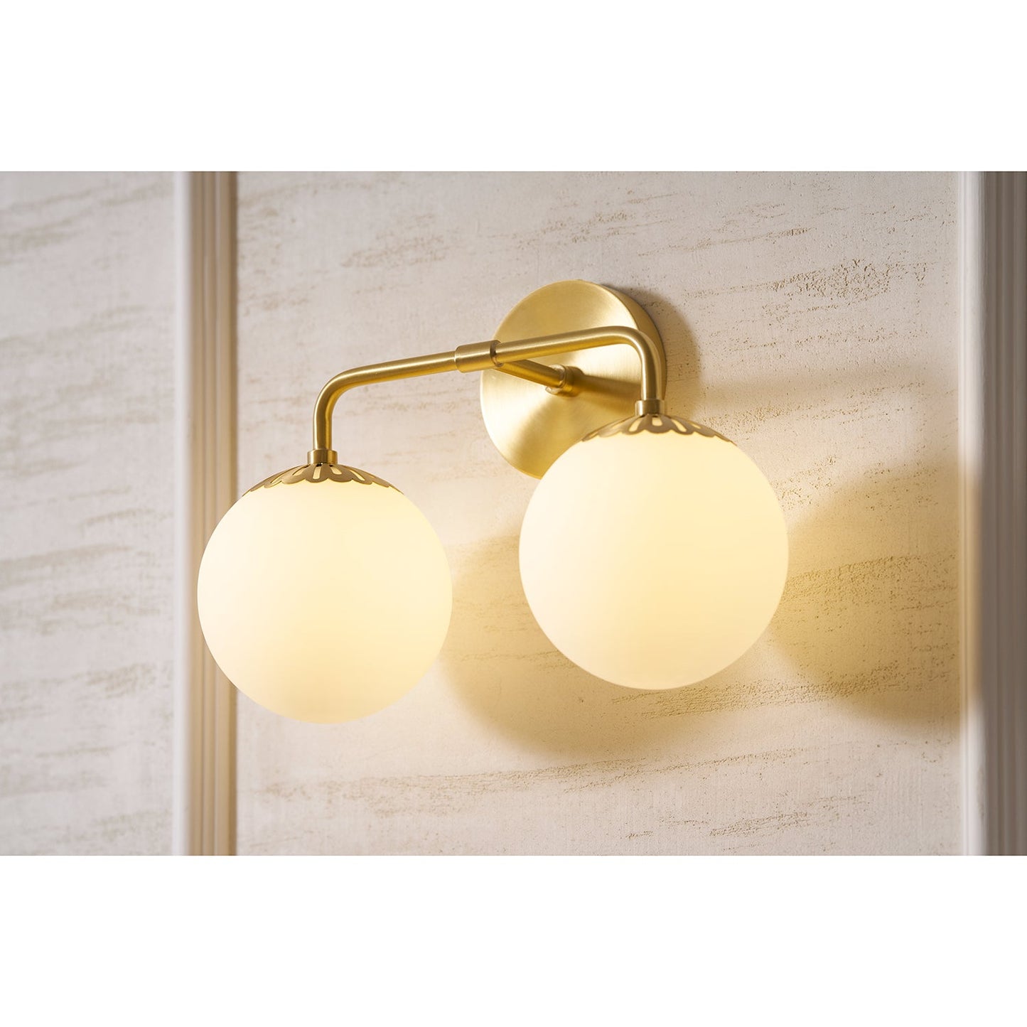 Dewdrop Globe Sconce - Art Deco Flower Cap Glass Vanity & Wall Light