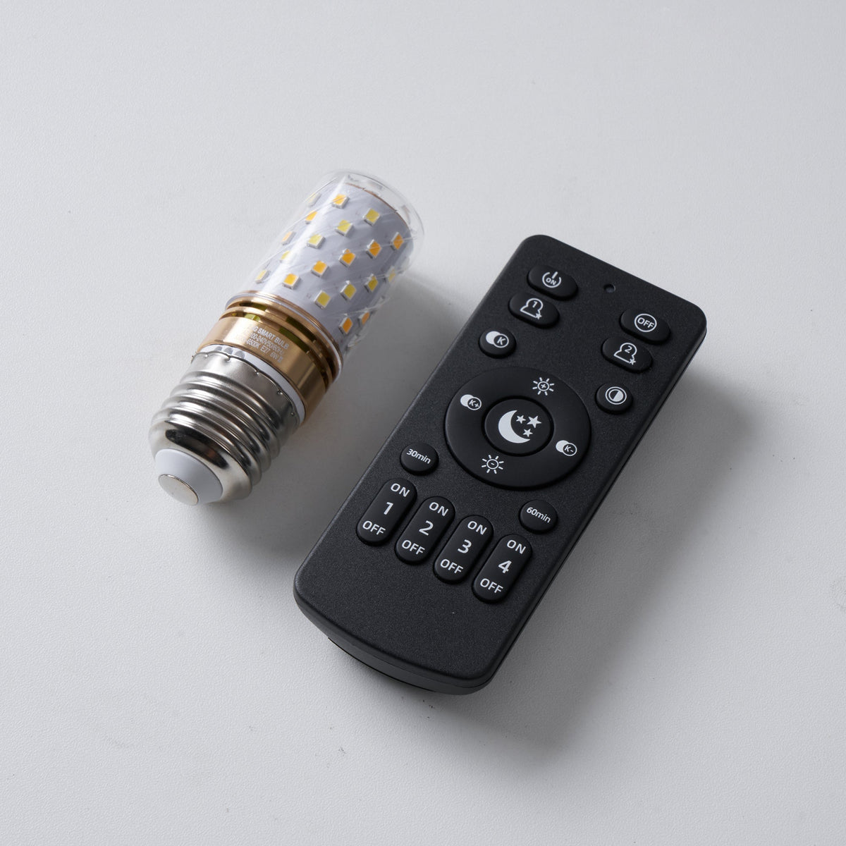 Dimmable LED Light Bulb E27 6W – Aluminum & Glass Remote-Controlled Replacement Bulb