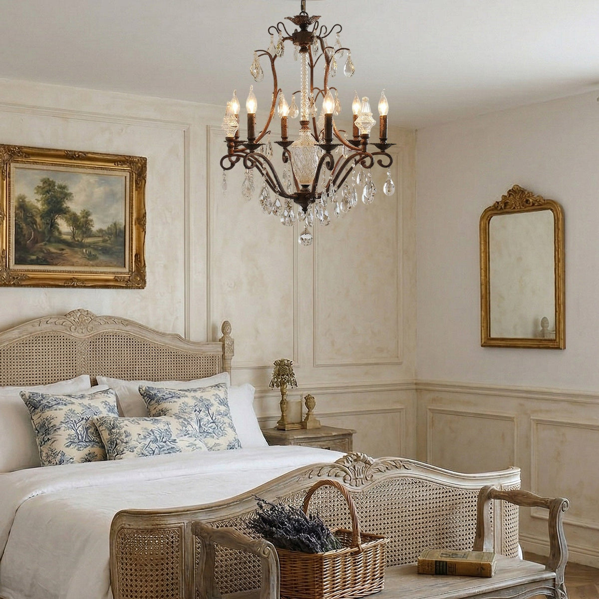 Diodem Crystal Chandelier – Vintage Vine Crystal & Fluted Glass Chandelier