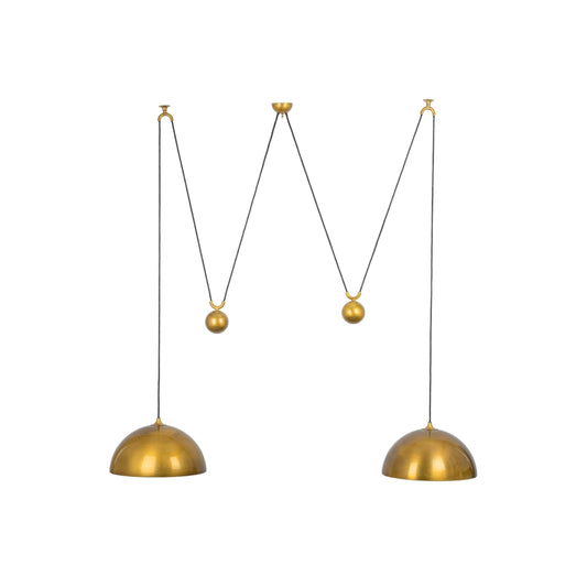 Dome Balance Pendant Lamp – Counterbalance Brass Dome Adjustable Pendant Light