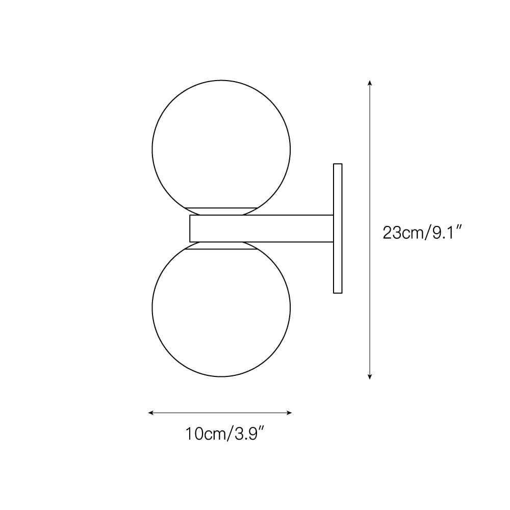 Dual Globe Alabaster Wall Lamp – Modern Natural Alabaster & Brass Sconce