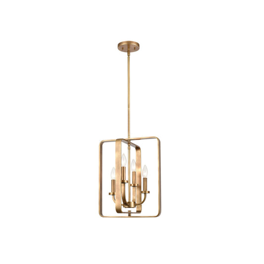 Dupree Pendant Lamp – Modern Minimalist Solid Brass 4-Light Pendant