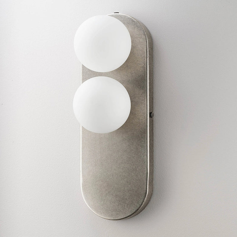 Eccolo Wall Lamp – Modern Curved Iron & Glass Globe Wall Sconce