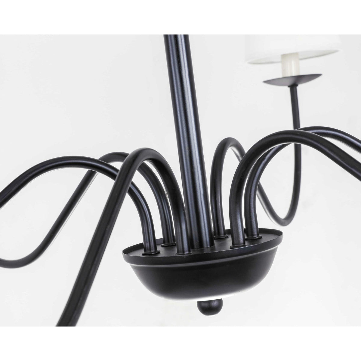 Eclipse Brass Chandelier – Modern Heritage 6-Light Candelabra Ceiling Light