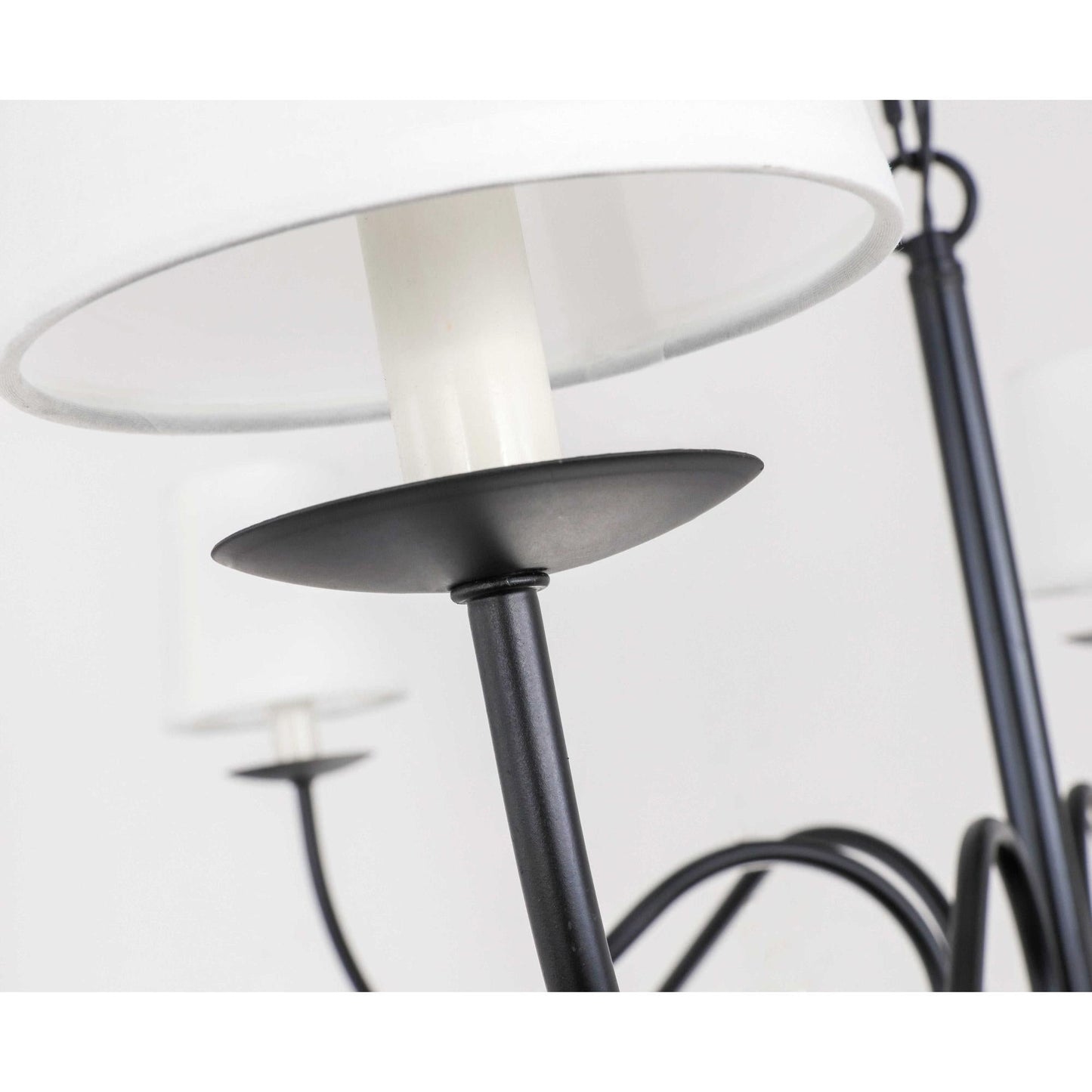 Eclipse Brass Chandelier – Modern Heritage 6-Light Candelabra Ceiling Light