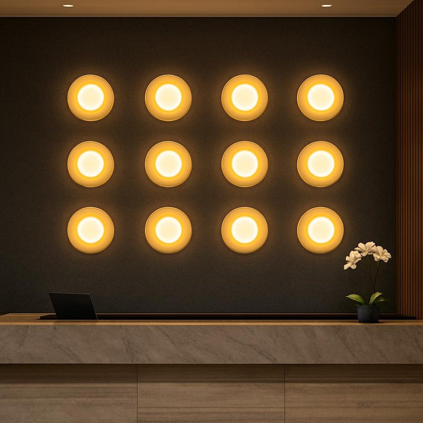Eclipse Marble Wall Sconce – Natural Marble Stone & Glass Globe Light