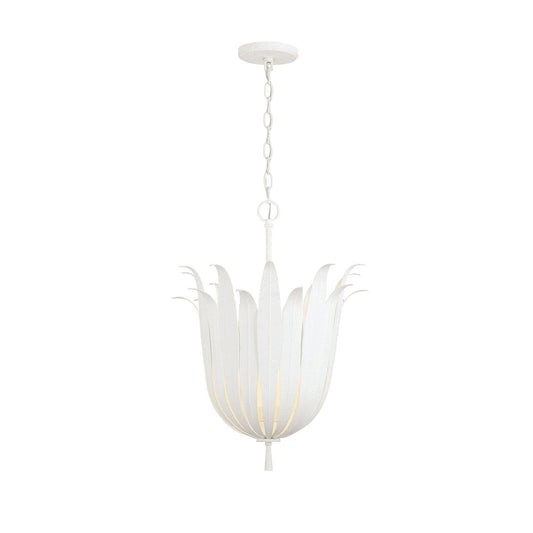 Eden Chandelier – Nature-Inspired Antique Gold & White Pendant Light