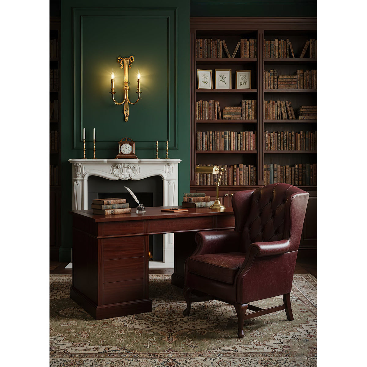 Edith Brass Wall Lamp – Classical 2-Light Solid Brass Candle Sconce