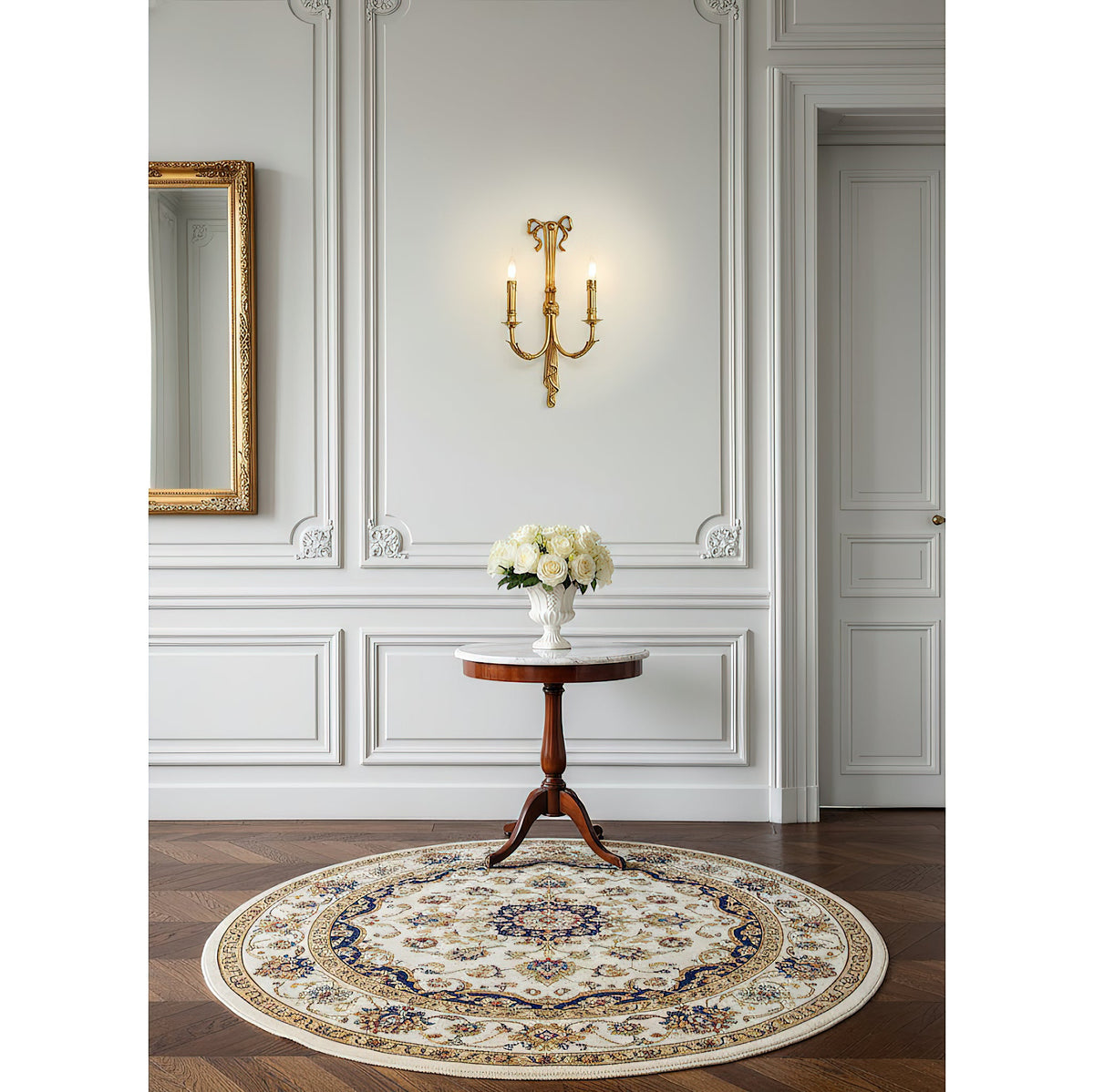 Edith Brass Wall Lamp – Classical 2-Light Solid Brass Candle Sconce