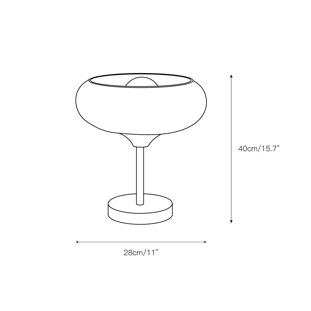 Egg Tart Glass Table Lamp – Retro Fluted Glass Accent Light