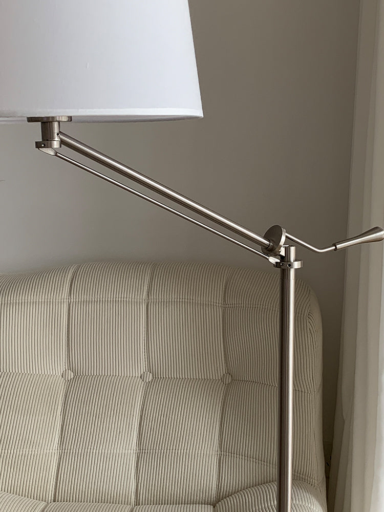 Eichholtz Medea Floor Lamp – Modern Chrome Swing Arm Reading Light