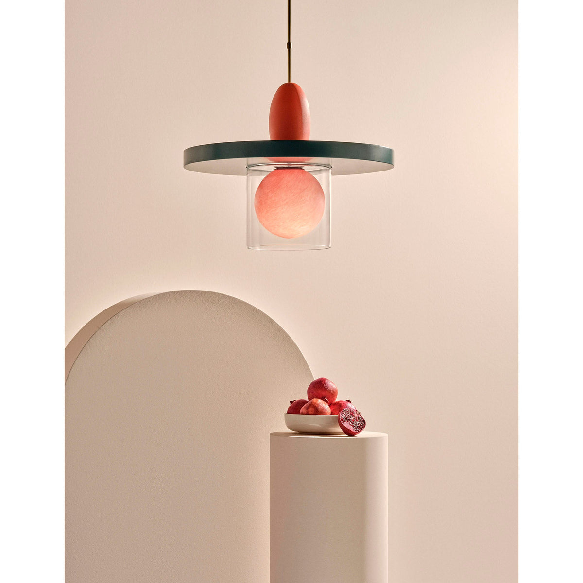 Eirene Glass Pendant Lamp – Handcrafted Sculptural Glass & Resin Light