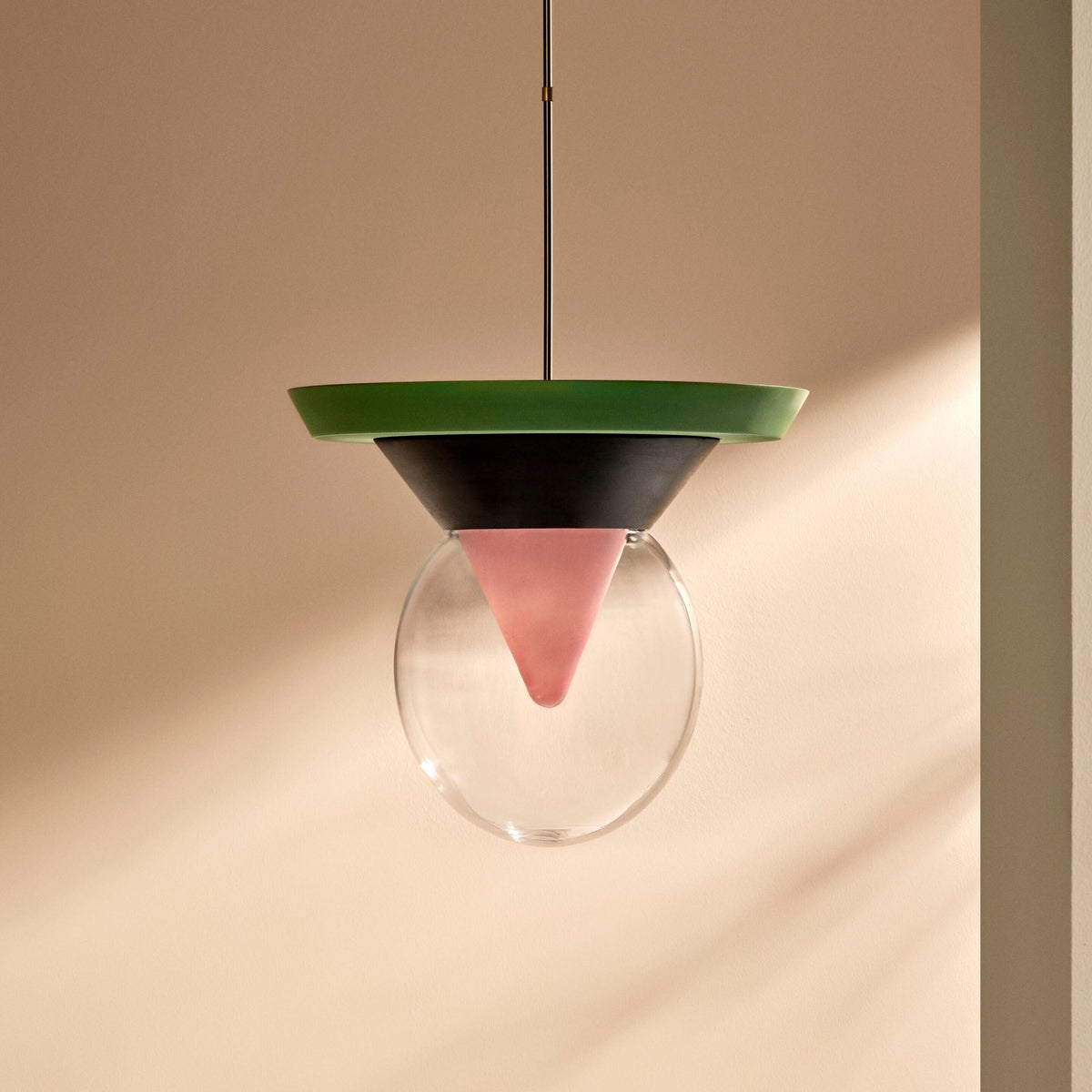 Eirene Glass Pendant Lamp – Handcrafted Sculptural Glass & Resin Light