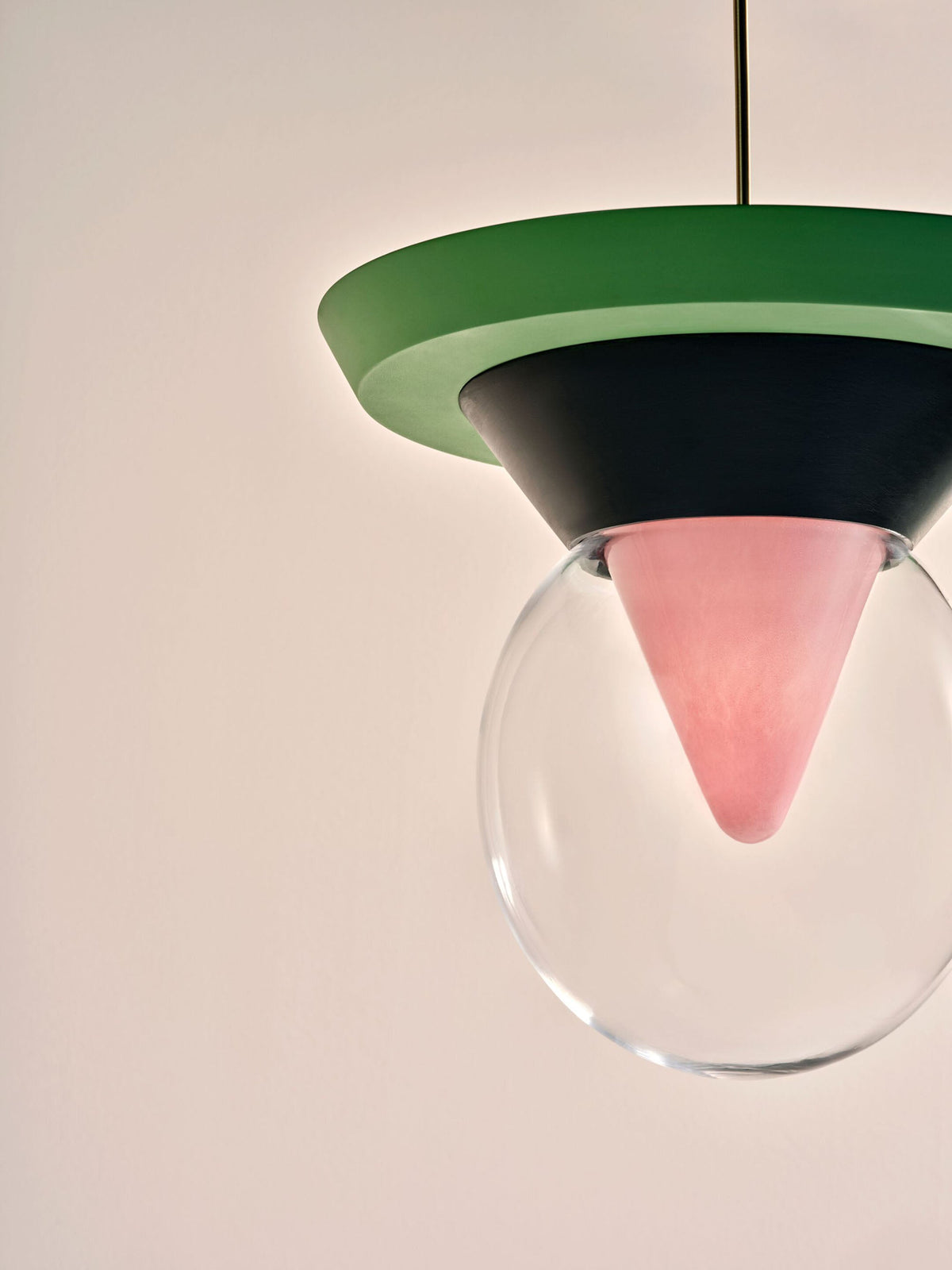 Eirene Glass Pendant Lamp – Handcrafted Sculptural Glass & Resin Light
