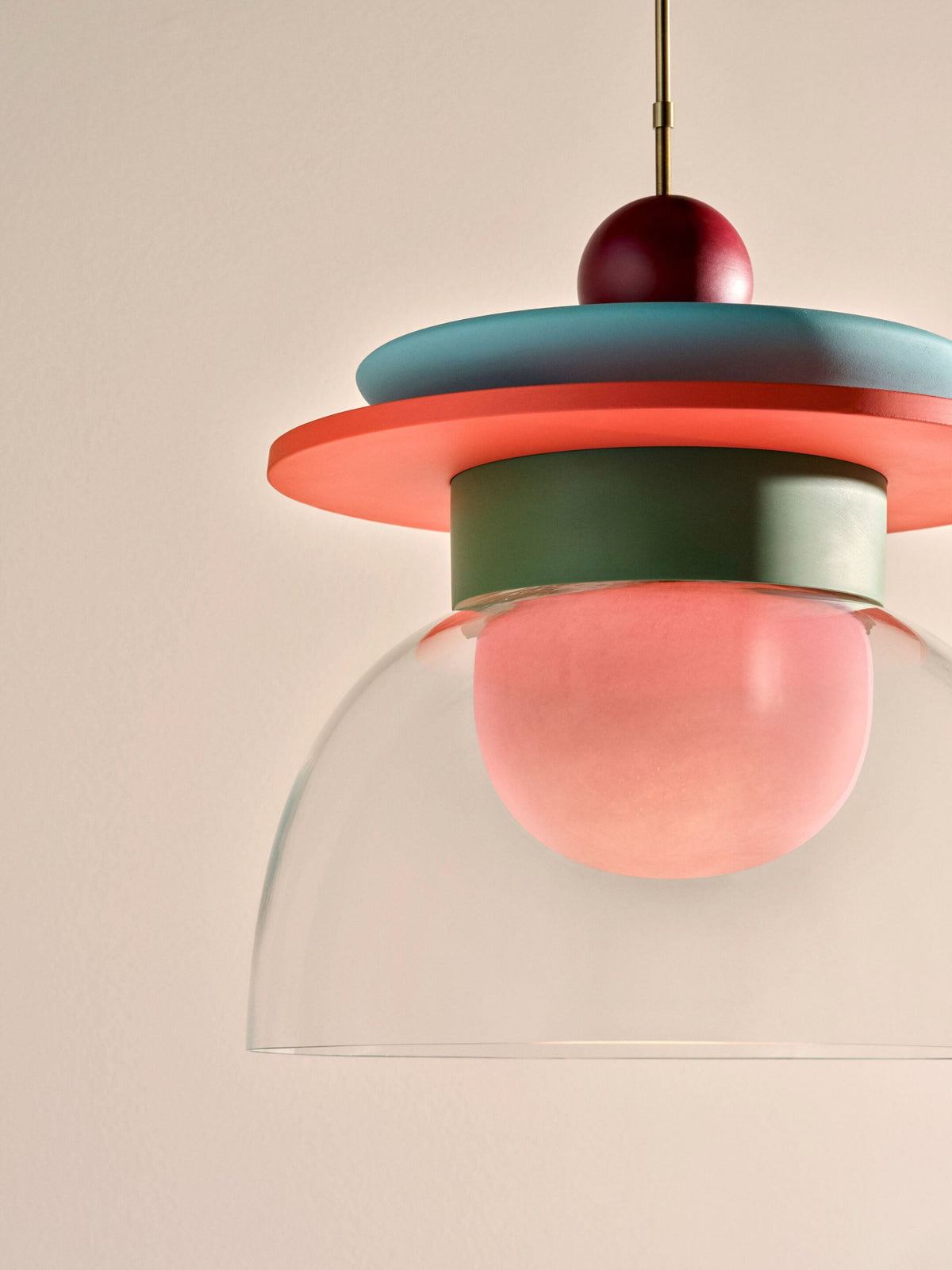 Eirene Glass Pendant Lamp – Handcrafted Sculptural Glass & Resin Light
