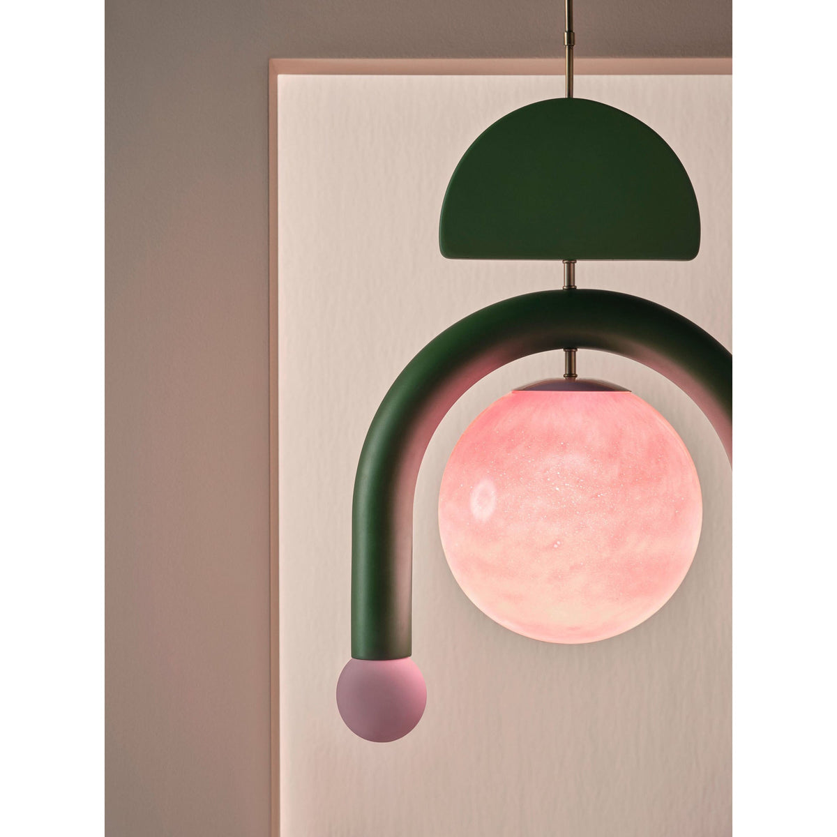 Eirene Glass Pendant Lamp – Handcrafted Sculptural Glass & Resin Light