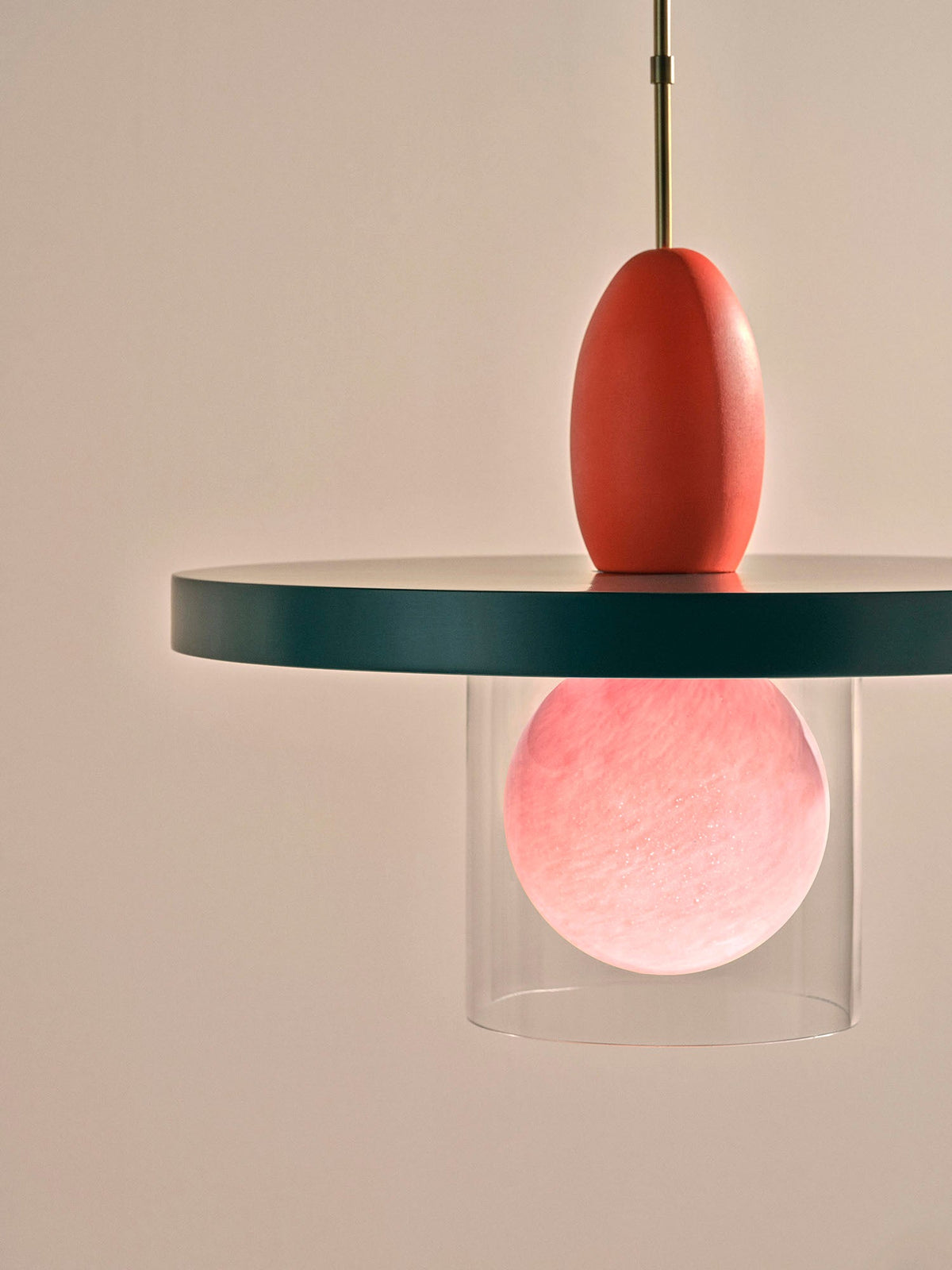 Eirene Glass Pendant Lamp – Handcrafted Sculptural Glass & Resin Light