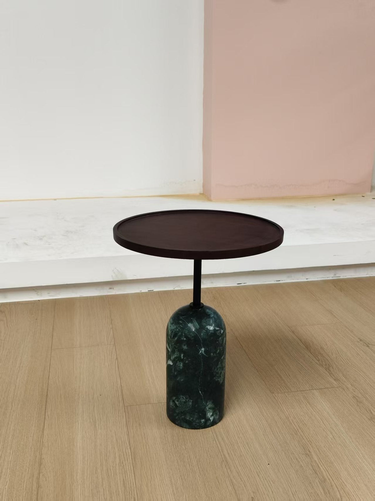 Ekero Square Side Table – Modern Walnut Wood & Solid Marble Base Table