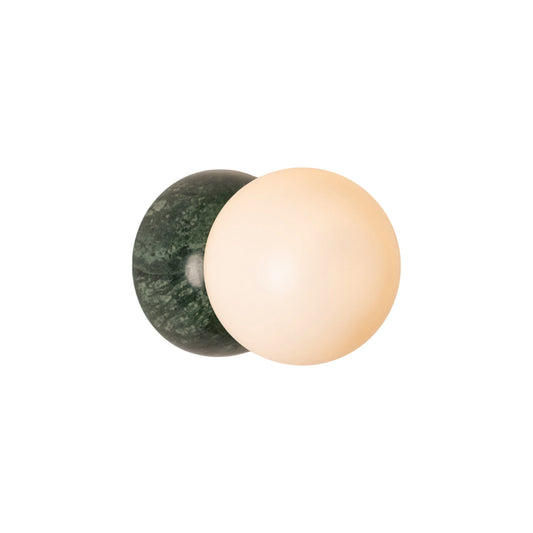 Eklipso Wall Lamp – Celestial Natural Marble & Glass Globe Wall Sconce