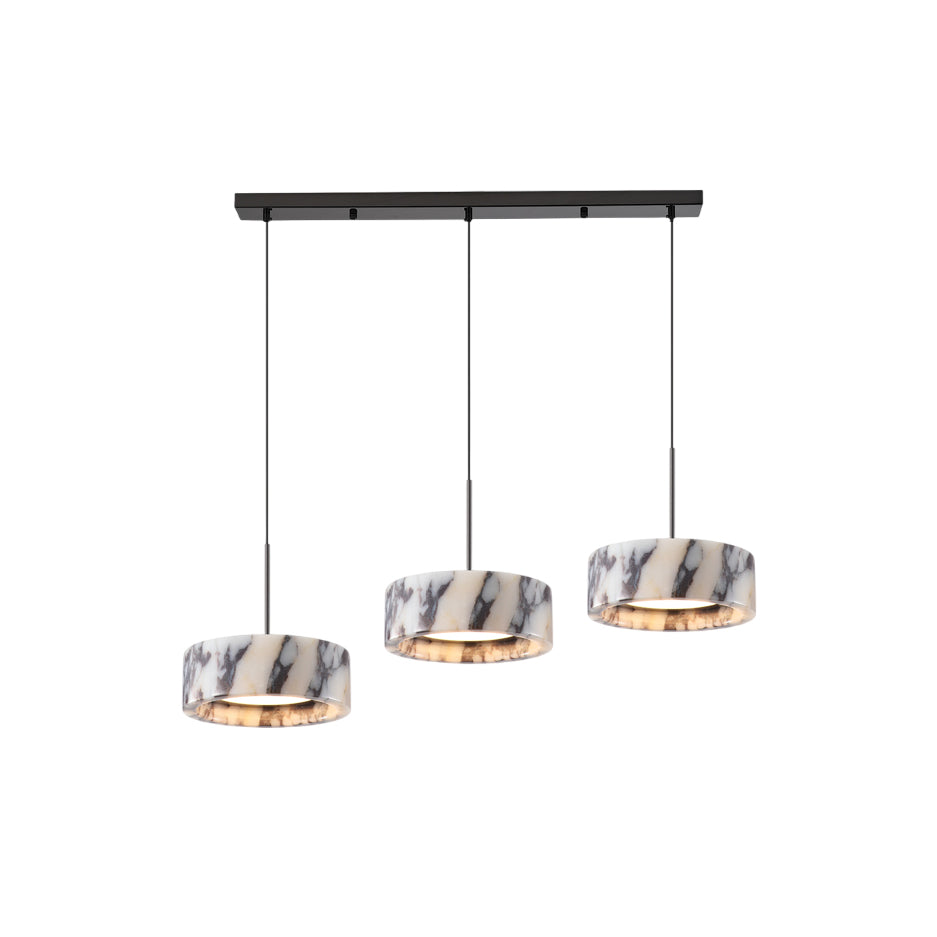 Elancourt Pendant Lamp – Natural Bulgari Marble Linear Pendant Light