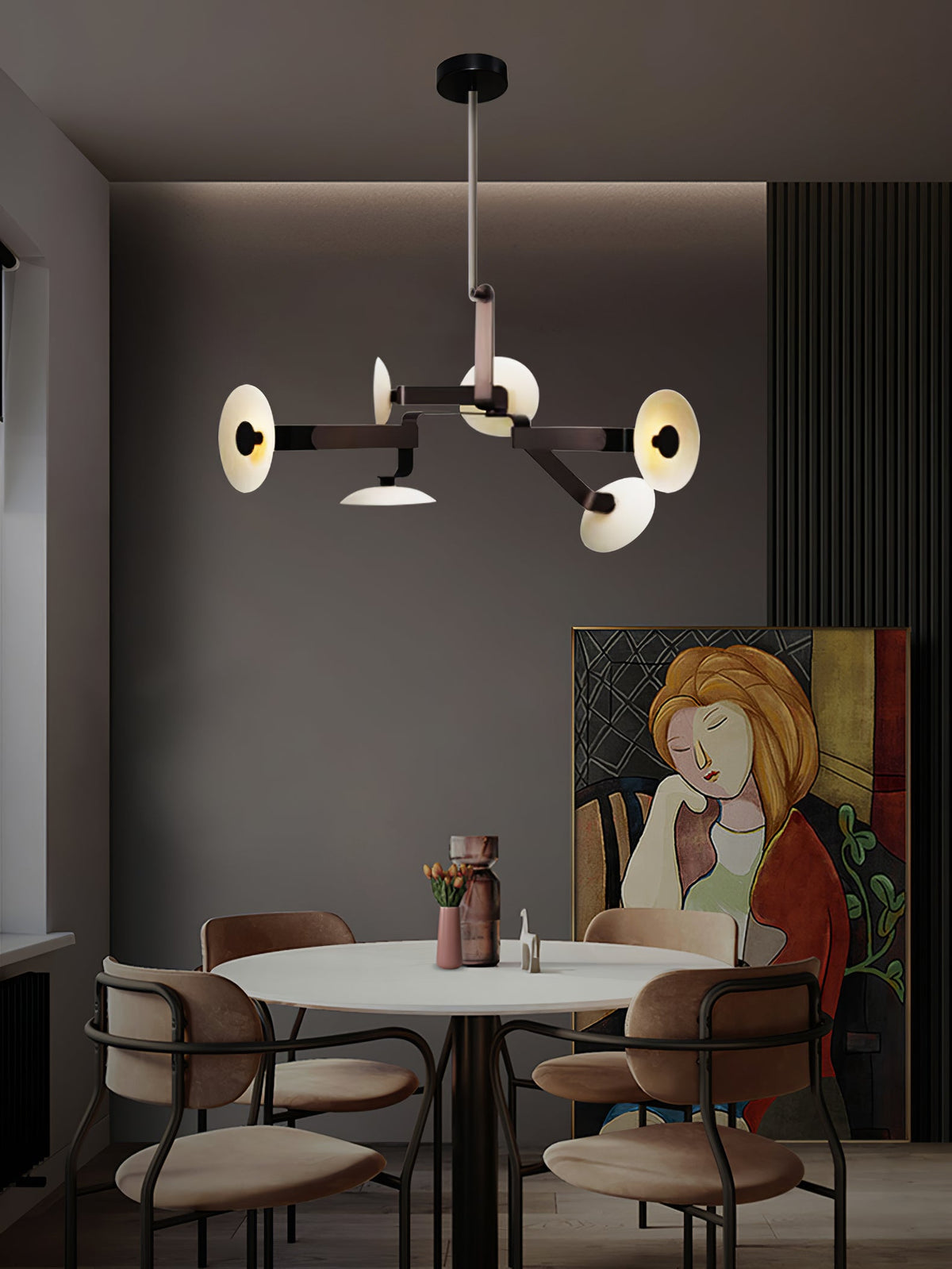 Elbo Chandelier – Modern Architectural Geometric Cross Pendant Light