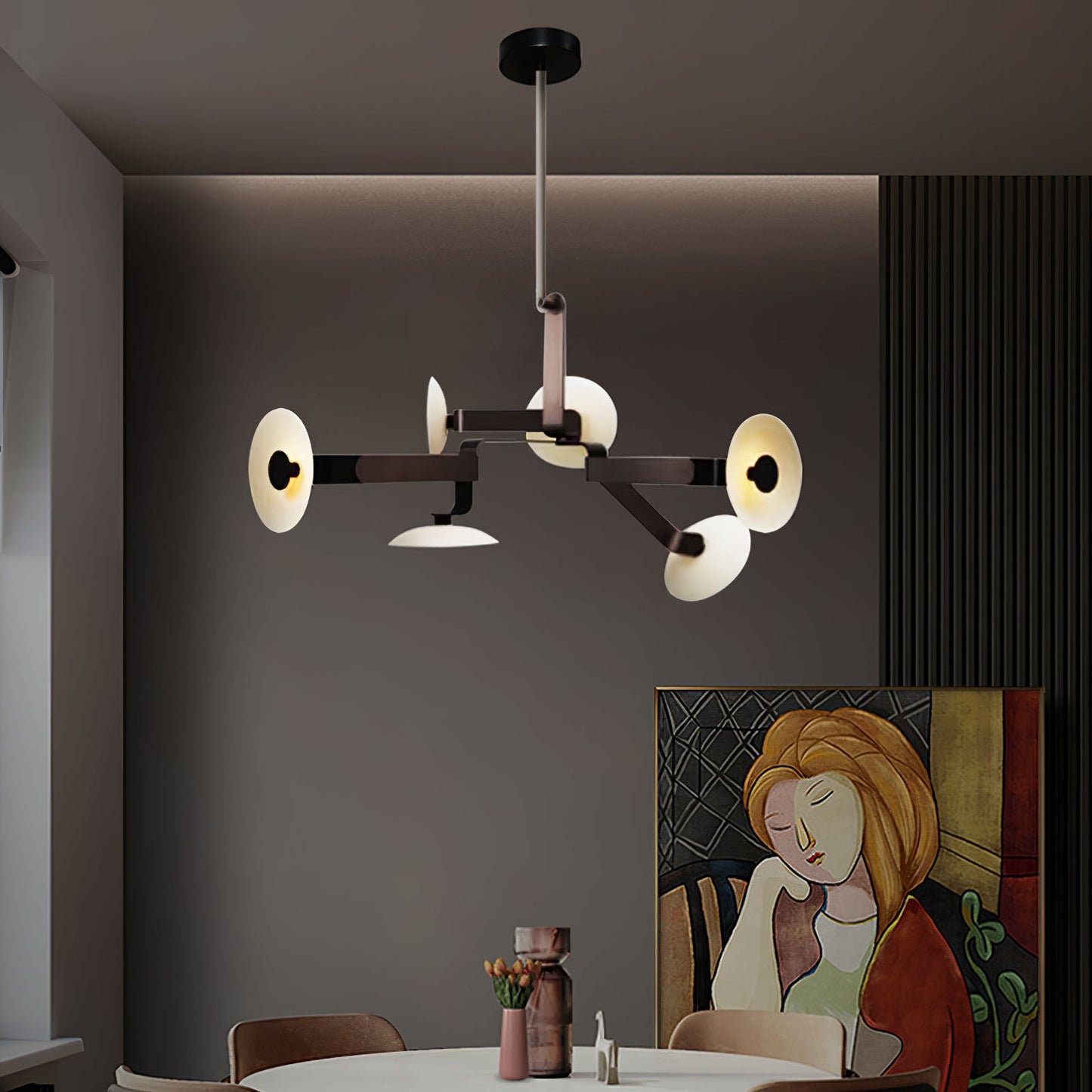 Elbo Chandelier – Modern Architectural Geometric Cross Pendant Light