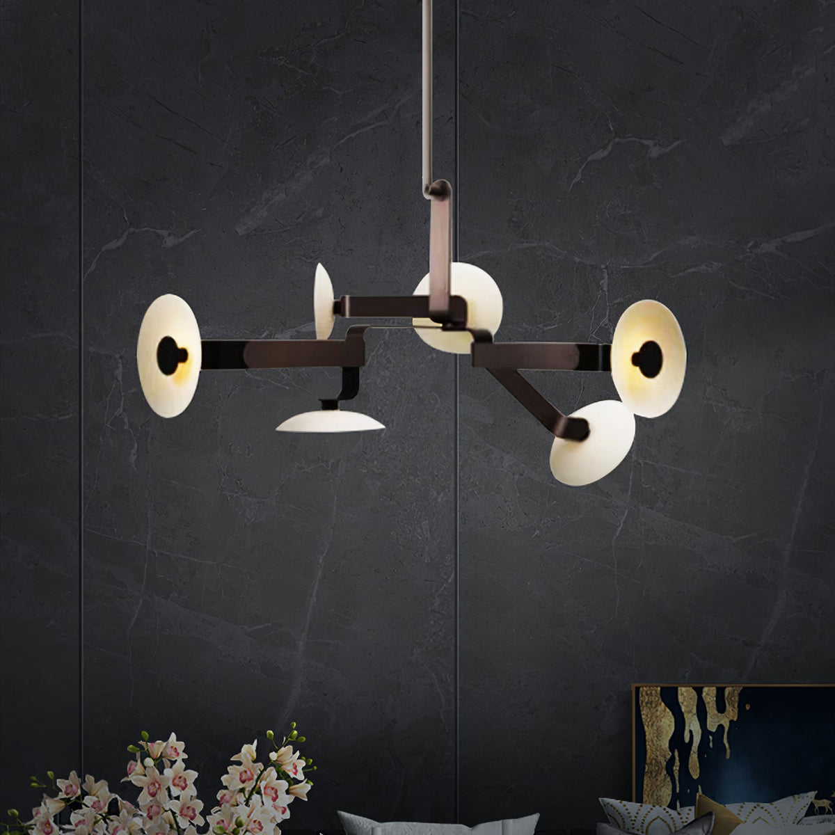 Elbo Chandelier – Modern Architectural Geometric Cross Pendant Light