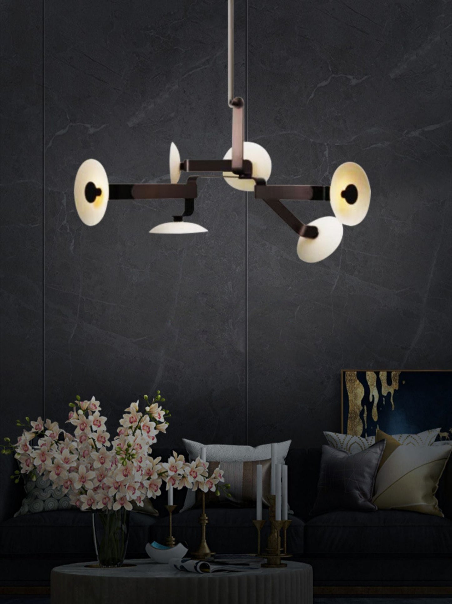 Elbo Chandelier – Modern Architectural Geometric Cross Pendant Light