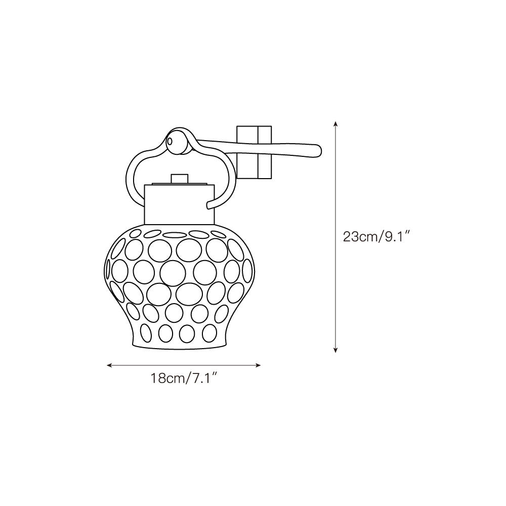 Eldorado Wall Lamp – Modern Metallic & Glass Globe Wall Sconce