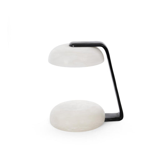 Electre Alabaster Table Lamp – Modern Brass & Natural Stone Desk Light